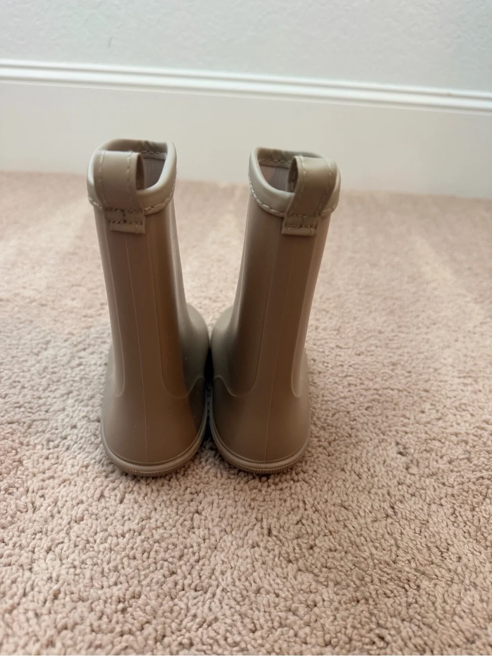 Tree Grandpa Kids Rain Boots Beige/Taupe Size 18.0/toddler 10 Waterproof Pull-On